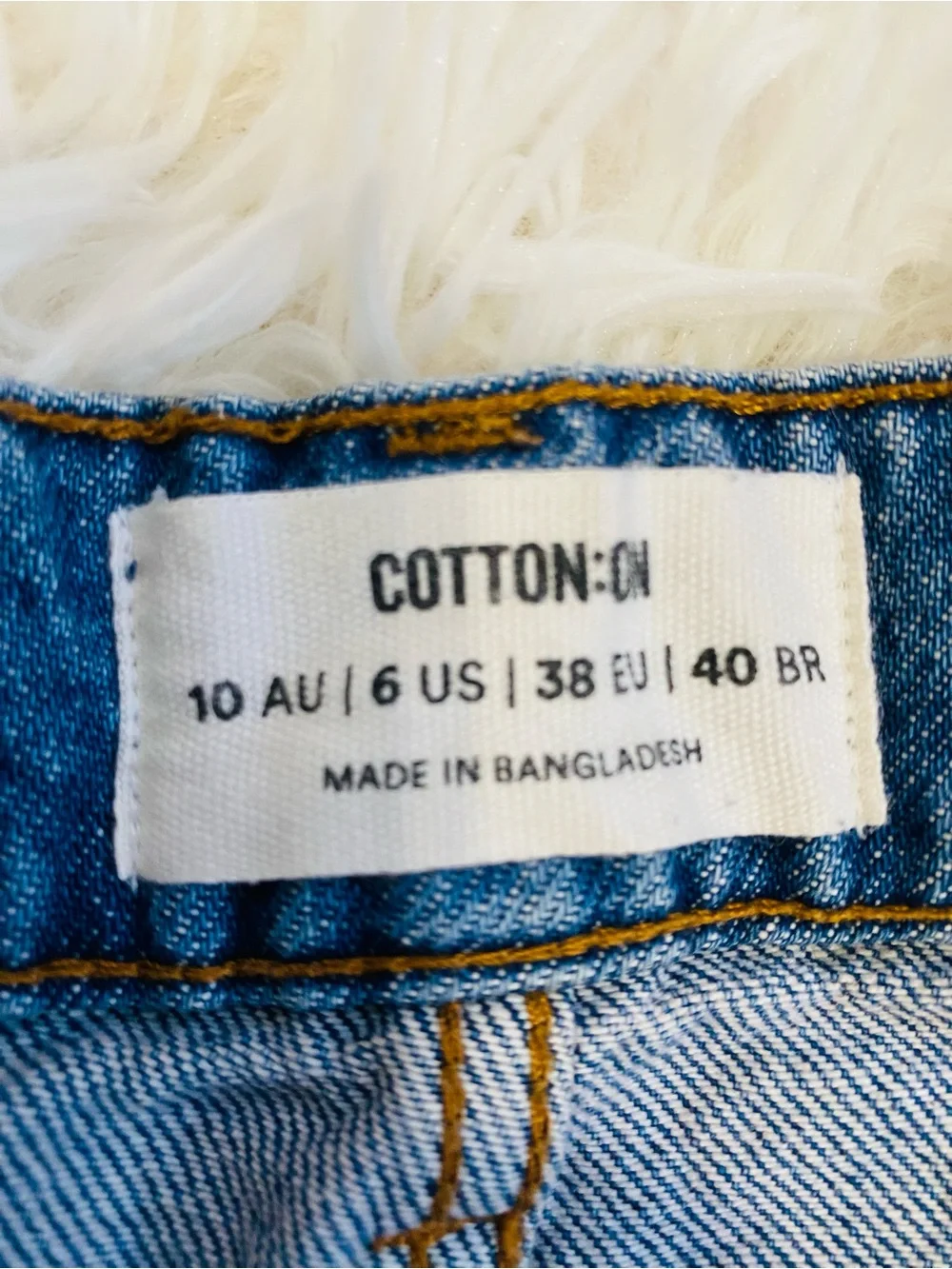Cotton On Super Baggy Denim Jorts Blue High Rise 100% Cotton Shorts US 6